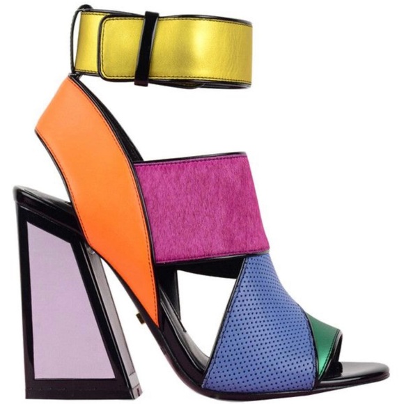 Colorful Women's Block Heel Sandals - Picture 6 of 6